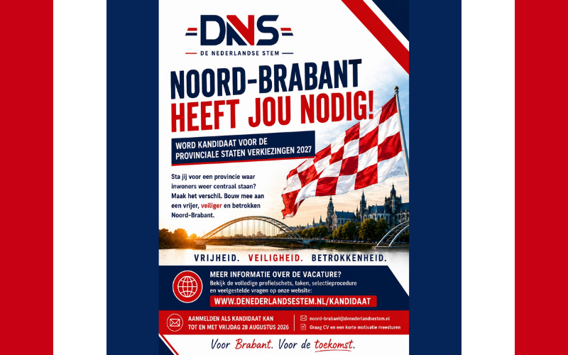 De Nederlandse Stem opent kandidaatstelling voor Provinciale Staten 2027